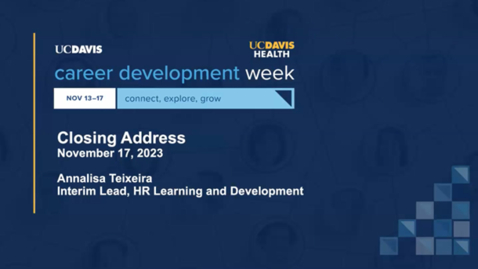 Thumbnail for Career Development Week Closing Event