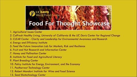 Thumbnail for entry World Food Center's Food For Thought Showcase - November 10, 2020