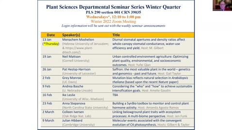 Thumbnail for entry Heslop-Harrison 26 Jan 2022 Plant Sciences Seminar: &quot;Saffron: the most valuable plant in the world – genetics and genomics - past and future&quot;