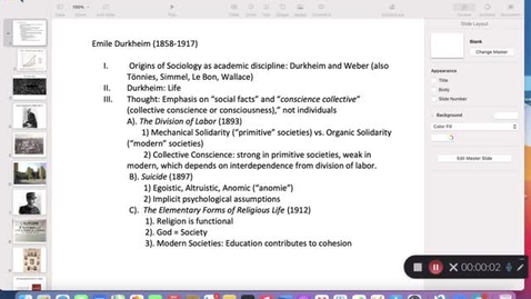 Thumbnail for entry His 147B Lecture 9: Durkheim