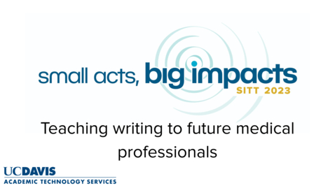 Thumbnail for A conversation about teaching writing to future medical professionals with Jane Beal: A SITT 2023 Interview with Dr. Andy Jones