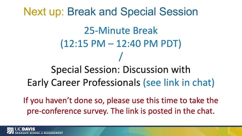 Thumbnail for Clip of HSI Summit Pt. 2 - &quot;Discussion with Early Career Professionals&quot; (1 hr 2 min 30 sec)