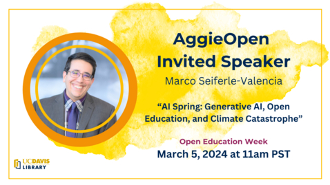 Thumbnail for AggieOpen Invited Speaker 2024 - Marco Seiferle-Valencia