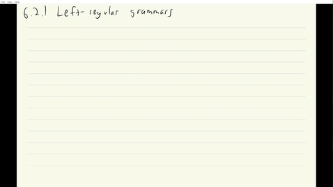 Thumbnail for ECS 120 4b:4 right-regular versus left-regular grammars