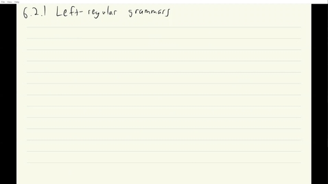 Thumbnail for entry ECS 120 4b:4 right-regular versus left-regular grammars