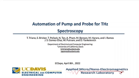 Thumbnail for entry Automation of Pump and Probe for THz Spectroscopy