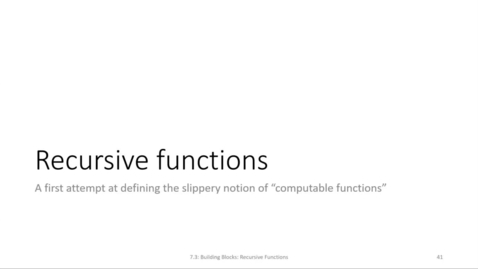 Thumbnail for ECS 220 7b:7.3-1 primitive recursive functions and Bloop