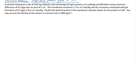Thumbnail for Example Problem: Protein Yield in TFF
