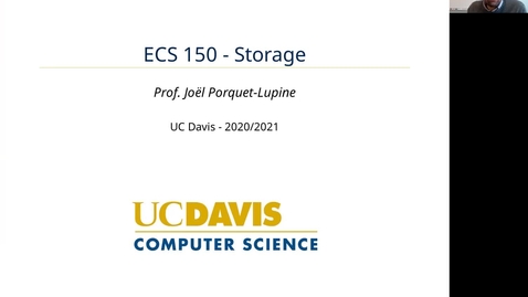 Thumbnail for ECS 150 - Lecture - Storage (Part 1)