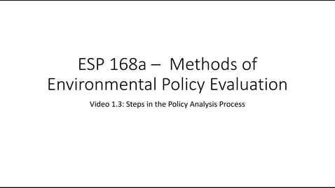 Thumbnail for ESP 168a: Video 1.3 - Class Intro and Logistics