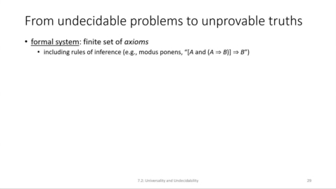 Thumbnail for ECS 220 6c:7.2-2 From undecidable problems to unprovable truths