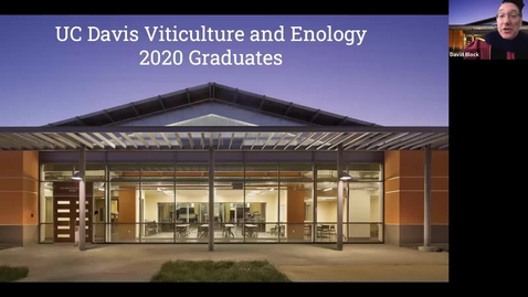 Thumbnail for UC Davis Viticulture and Enology Virtual Graduation and Awards Ceremony (6/12/20)