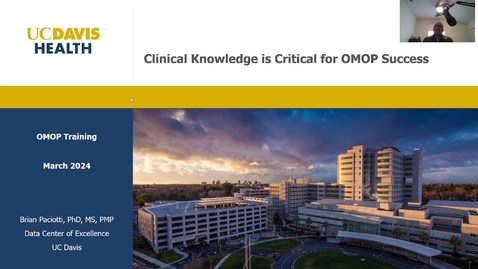 Thumbnail for OMOP 10 -- Working with the OMOP Team