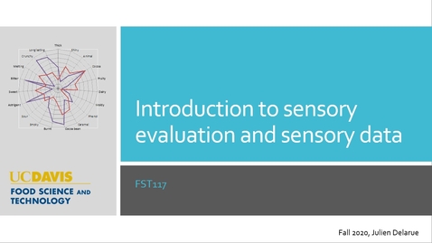 Thumbnail for FST117_L1_Introduction to sensory evaluation and sensory data