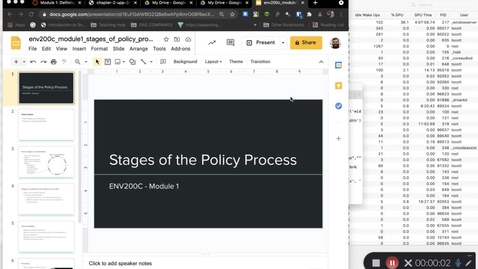 Thumbnail for ENV200C - Stages of the Policy Process
