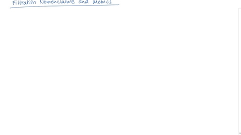 Thumbnail for Filtration Nomenclature and Metrics