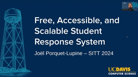 Thumbnail for SITT 2024: Engaging Large Classes with Google Forms: A Free Survey Tool for Active Learning by Joël Porquet-Lupine