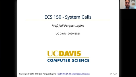Thumbnail for ECS 150 - Lecture - Syscalls (Part 2)