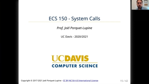 Thumbnail for entry ECS 150 - Lecture - Syscalls (Part 2)