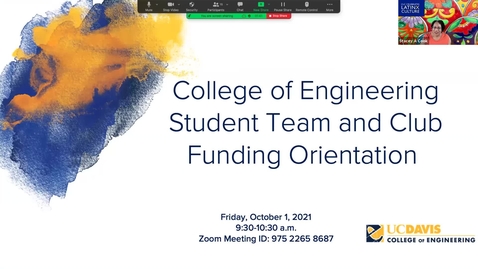 Thumbnail for entry CoE Student Team &amp; Club Funding Orientation 2021