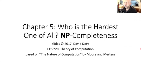 Thumbnail for entry ECS 220 2b:5.1 NP-completeness and reductions