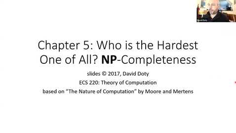 Thumbnail for ECS 220 2b:5.1 NP-completeness and reductions