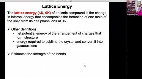 Thumbnail for entry CHE124a_1_Kauzlarich-pre-lecture_18_Lattice Energy