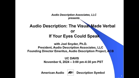 Thumbnail for Audio Description