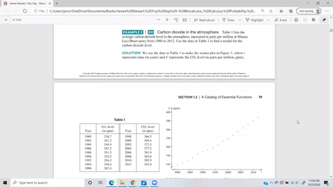 Thumbnail for Section 1.2 Example 2/3 - Linear Fit (Google Sheets)