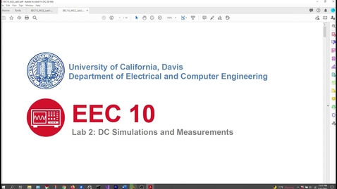 Thumbnail for EEC 10 Lab 2 - DC Simulations and Measurements.mp4
