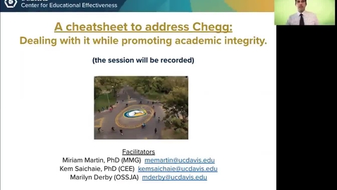 Thumbnail for entry CEE Faculty Workshop - A cheatsheet to address Chegg: Dealing with it while promoting academic integrity