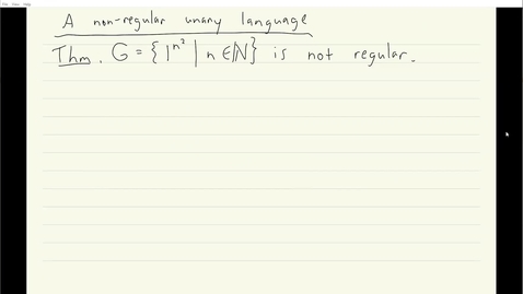 Thumbnail for ECS 120 5b:4 a non-regular unary language