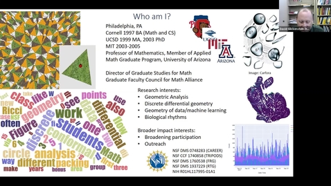 Thumbnail for entry MADDD seminar 2021-11-03: David Glickenstein: Discrete conformal geometry and adversarial examples of neural networks