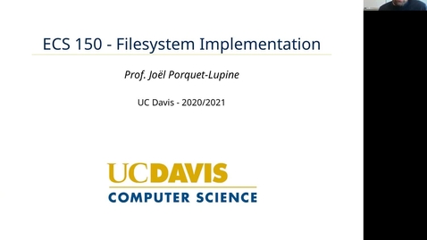 Thumbnail for ECS 150 - Lecture - Filesystem implementation (Part 1)