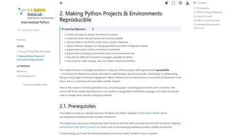 Thumbnail for entry Intermediate Python: Making Python Projects &amp; Environments Reproducible–Part 1 of 2 – 2022-05-02