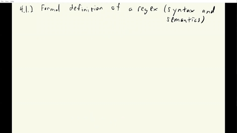 Thumbnail for ECS 120 2a:2 regex formal definition
