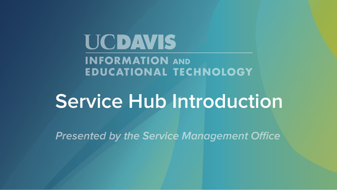 Thumbnail for Service Hub Introduction