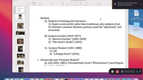 Thumbnail for entry His 147A 001 W'23 Lecture 12: &quot;Realism&quot; and Gustave Flaubert