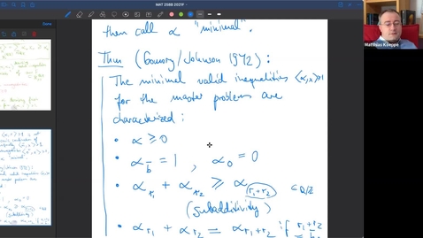 Thumbnail for entry 2021-11-22: Gomory–Johnson cutting-plane theory