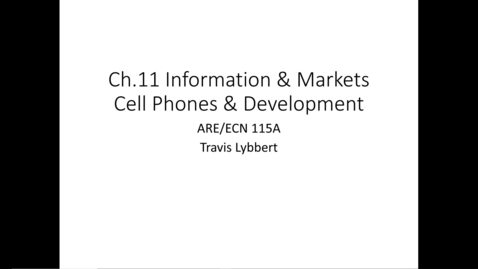 Thumbnail for entry ARE/ECN 115A:  Information &amp; Markets (1)
