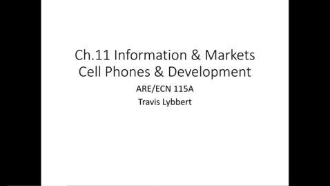 Thumbnail for ARE/ECN 115A:  Information &amp; Markets (1)