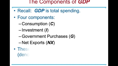 Thumbnail for entry ECN 1B: Lecture 5 - Measuring a Nation's Income (Part 2 of 3)