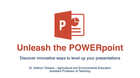 Thumbnail for SITT 2025: Unleash the POWERpoint: Discover innovative ways to level up your presentations by Kathryn Teixeira