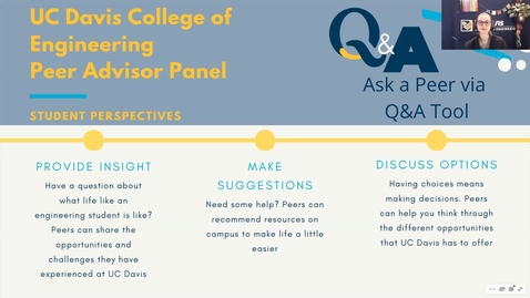 Thumbnail for entry College of Engineering Orientation 2020 Peer Advisor Panel 