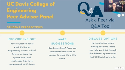 Thumbnail for College of Engineering Orientation 2020 Peer Advisor Panel 