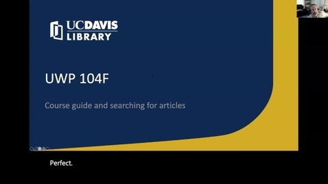 Thumbnail for entry UWP 104F Library tour of course guide and databases