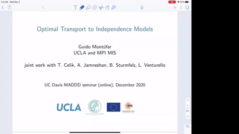 Thumbnail for entry Guido Montufar: Optimal Transport to Independence Models
