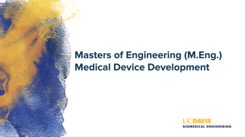 Thumbnail for M.Eng. Medical Device Development Information Session 11/5/2025