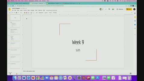 Thumbnail for Section - Week 9