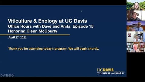 Thumbnail for entry Office Hours with Dave and Anita, Episode 15: Honoring Glenn McGourty